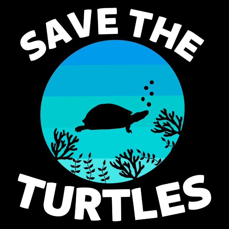 Save the Turtles Retro Sea Turtle