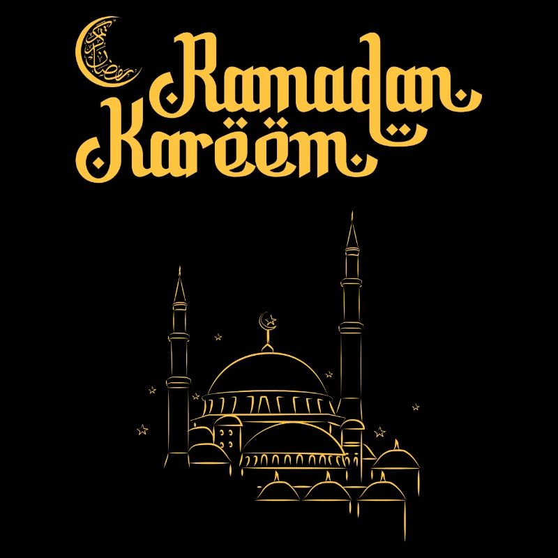 Ramadan Kareem Golden Mosque