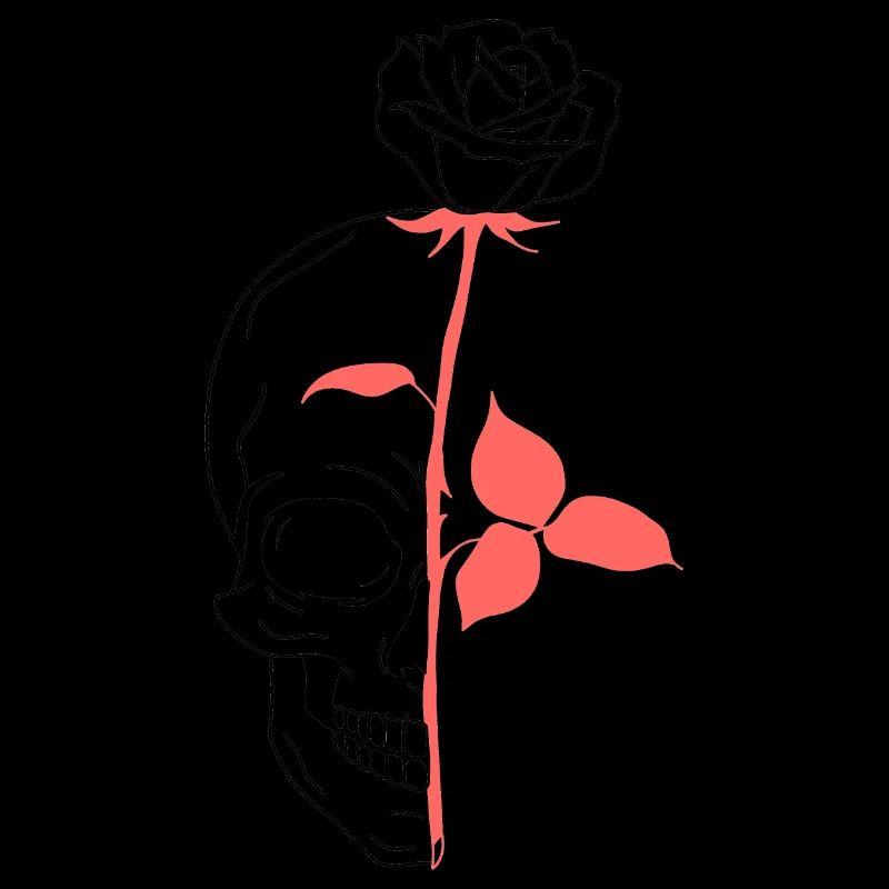 Crâne tête de mort rose