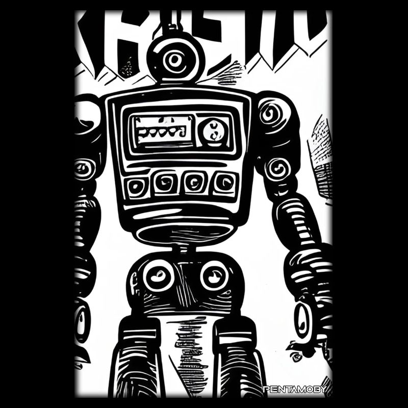 Roboter Comic Zukunft Cyborg Maschine Technik