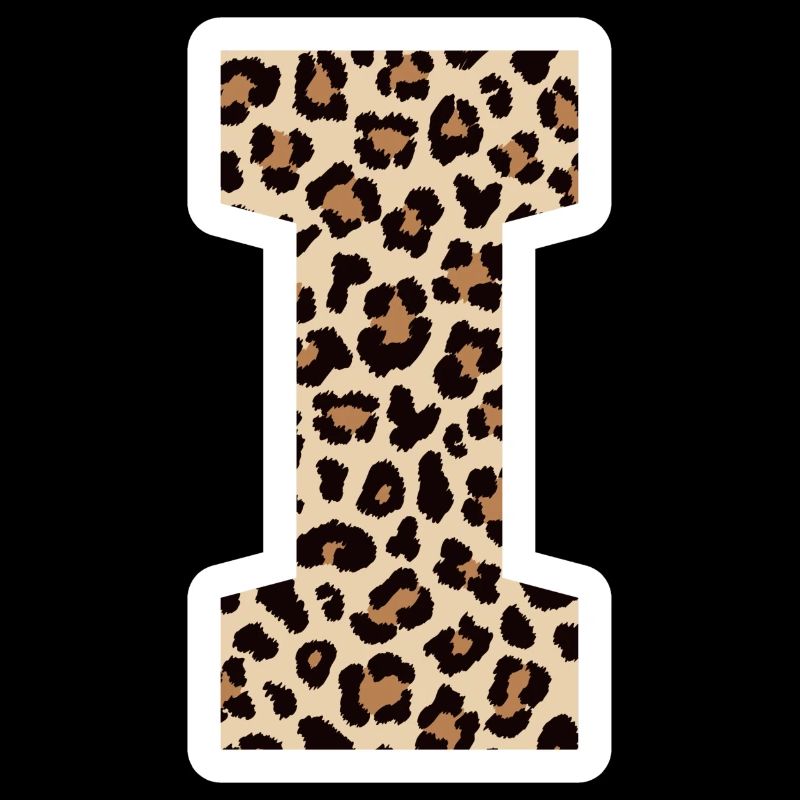 Letter I Leopard Pattern - Birthday Gift Idea