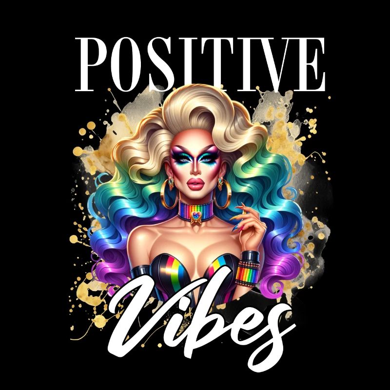 Positive Vibes LGBTQ+ Pride Artwork