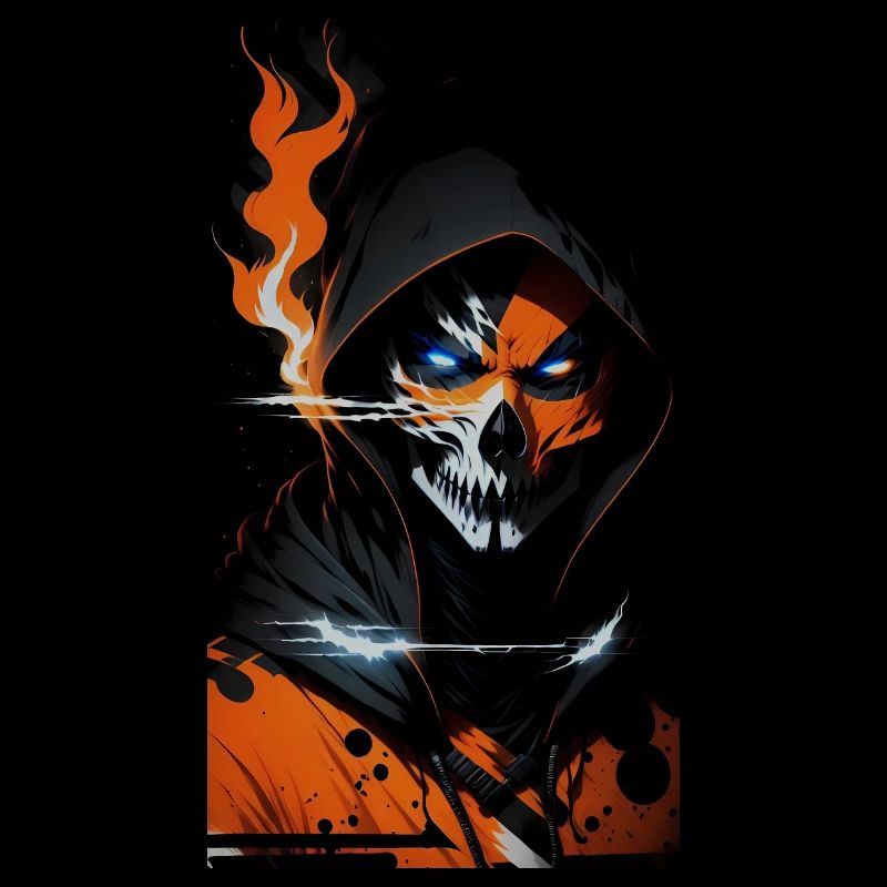Fiery skull watcher