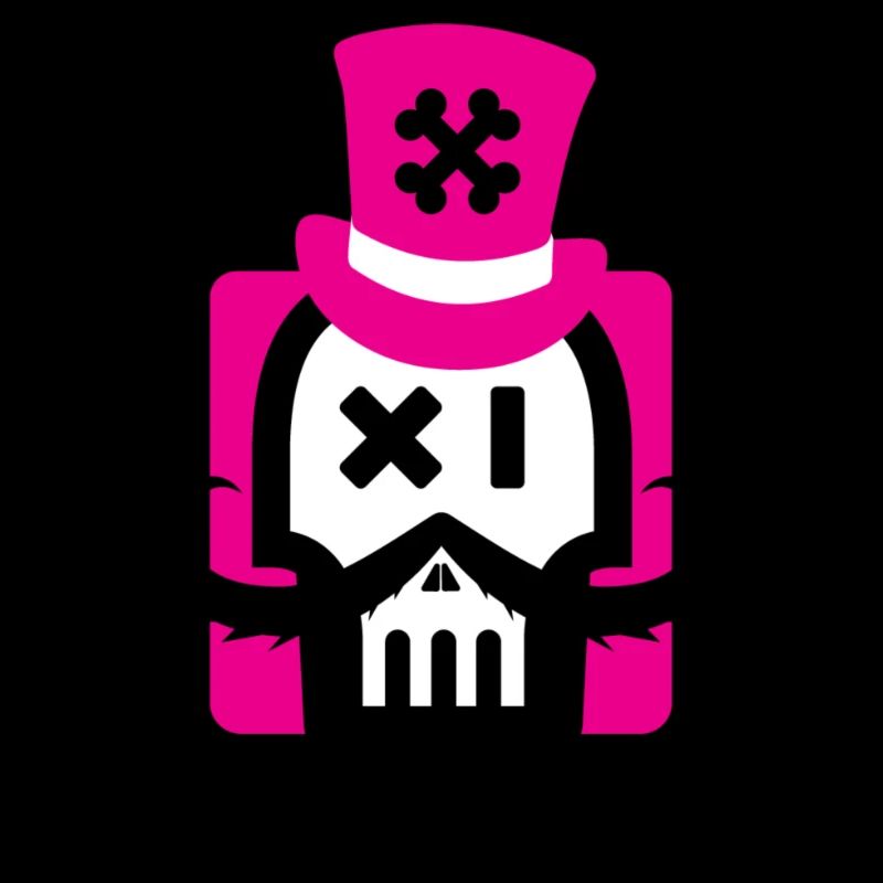 Bearded skull magenta