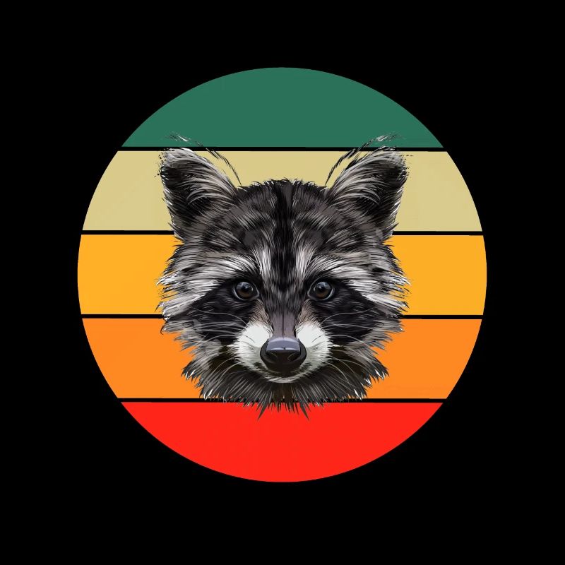 Retro Trash Panda Waschbär