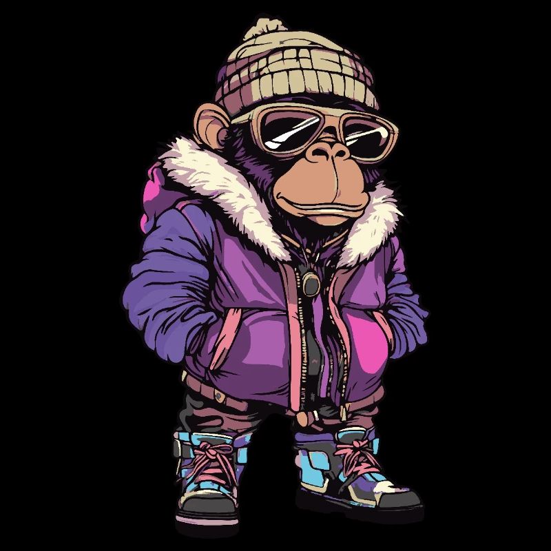 Monkey Funny Winter