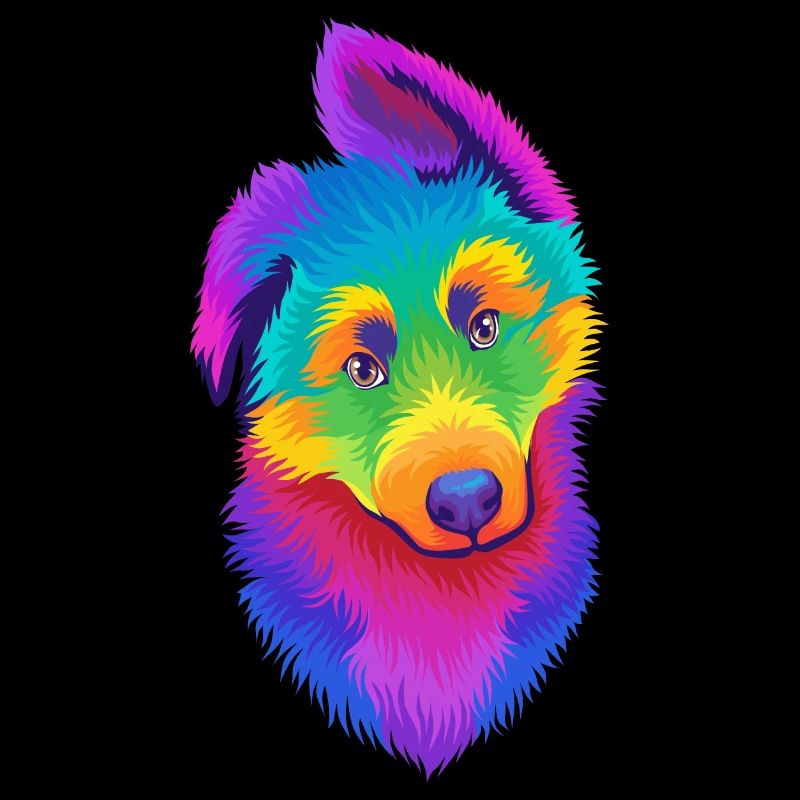 Pop Art Deutscher Schäferhund Welpe