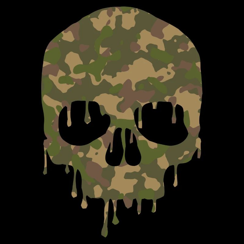 Vintage Jagd Camo Schädel Design - klassische Camo