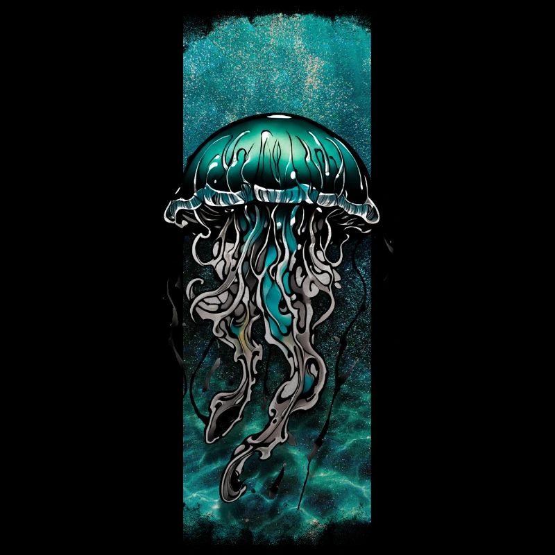 Dérive azur : conception de méduse cyan