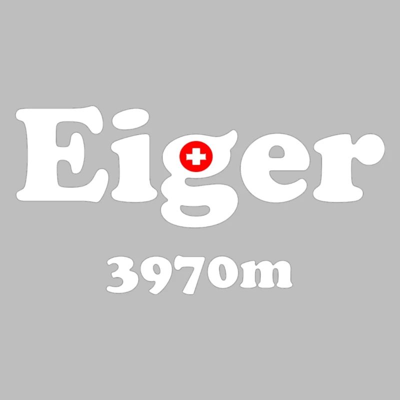 Eiger mit Schweizerkreuz