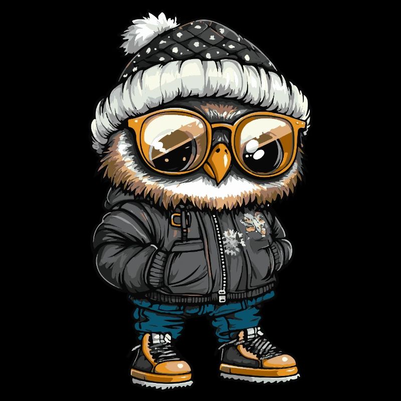 Hibou Bande dessinée cool