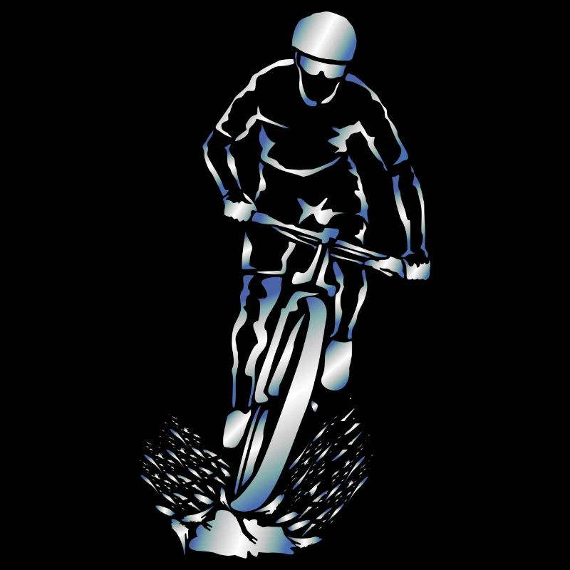 Fahrradfahrer Silhouette Splash Mountainbiker