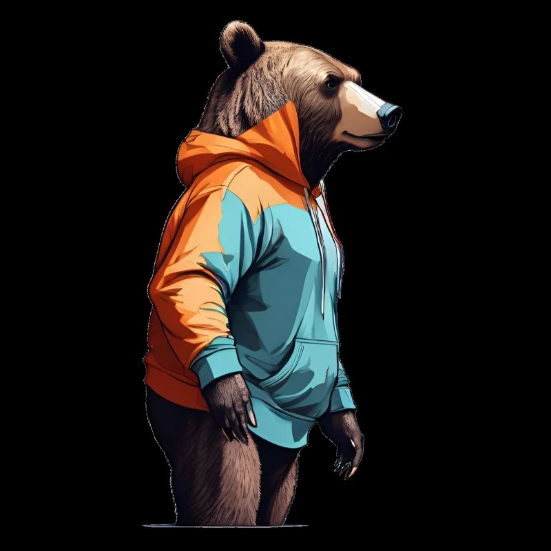 Ours avec sweat à capuche
