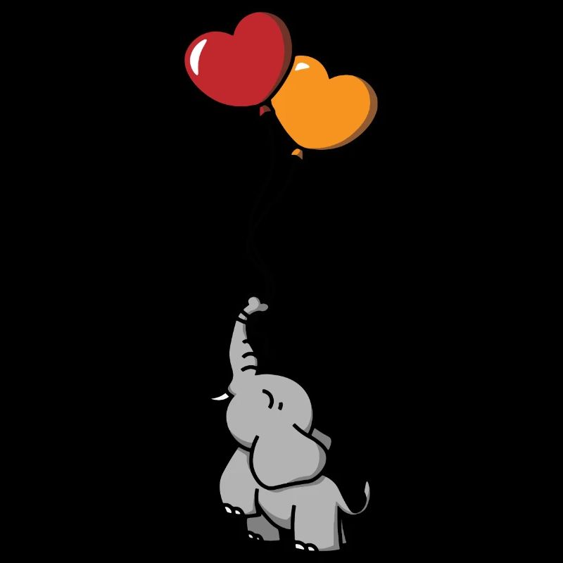 Elefant Herz Ballons / Niedliche Geschenkidee