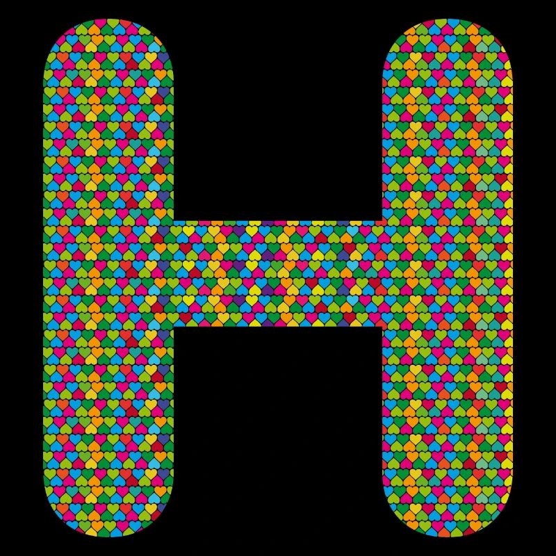 Coeur coloré H Design - Unique et élégant !