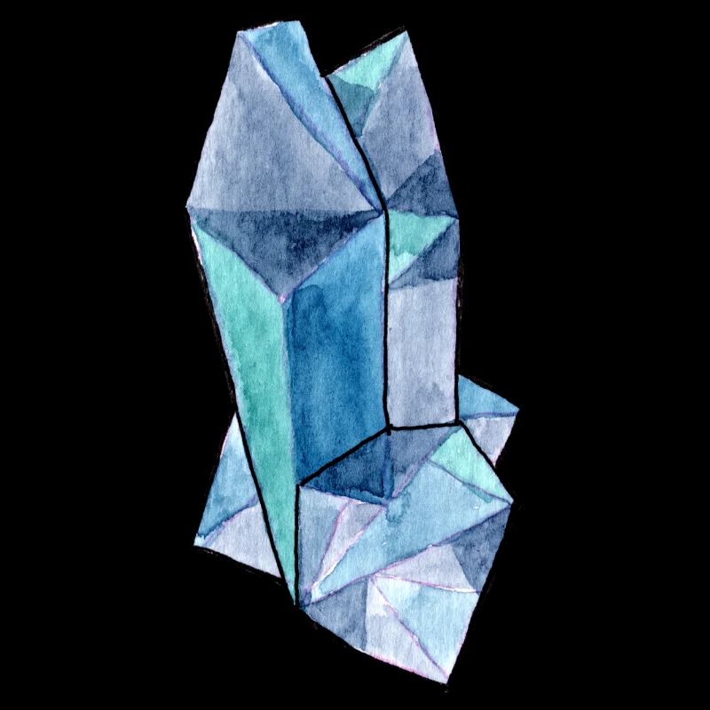 Cristal bleu pâle