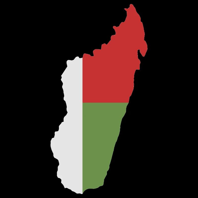 Carte de Madagascar avec drapeau
