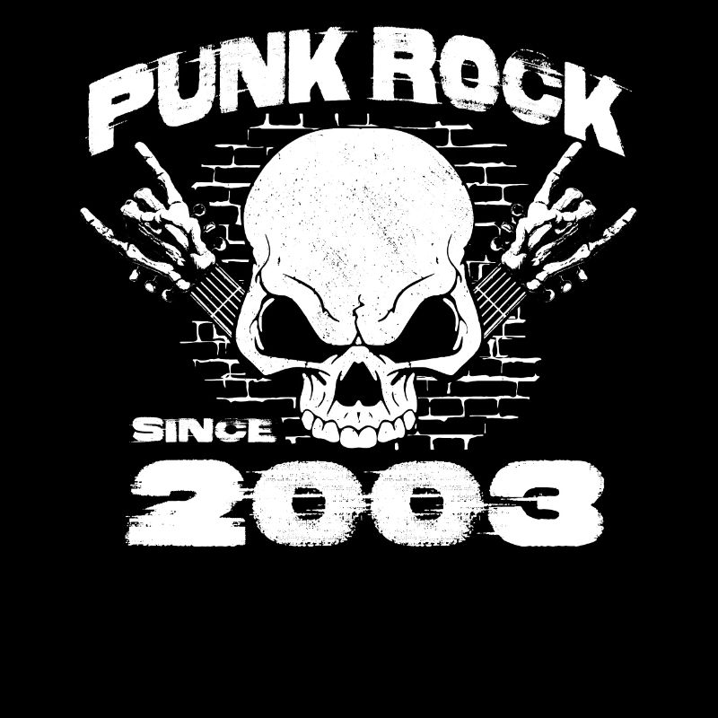 Punk Rock Since 2003 - Skull Rock Hands 21st