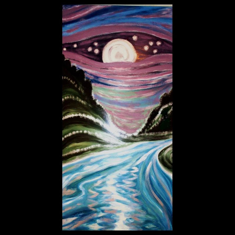 Rivière au clair de lune