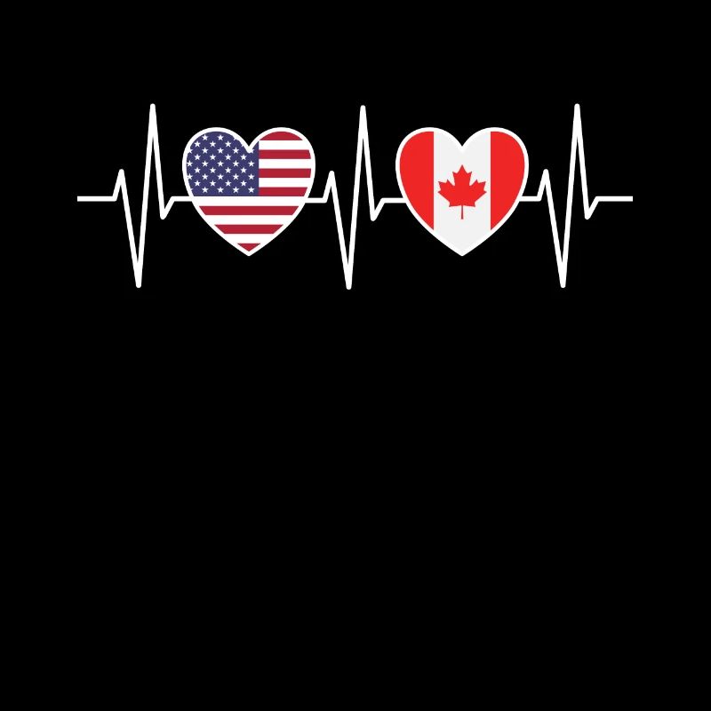 Drapeaux des États-Unis et du Canada Drapeau canadien