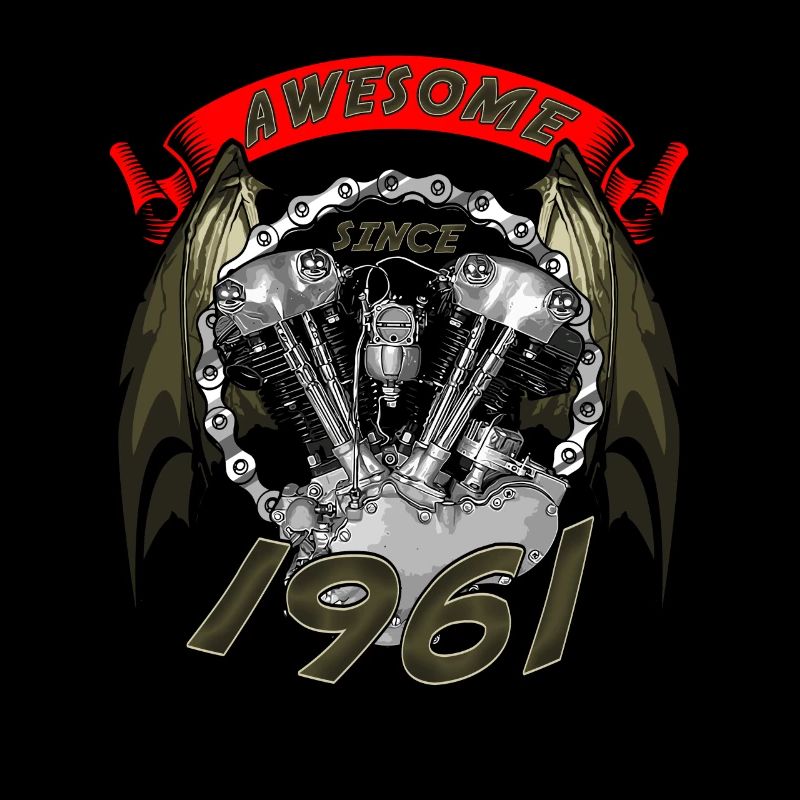 Awesome since 1961, biker's birthday