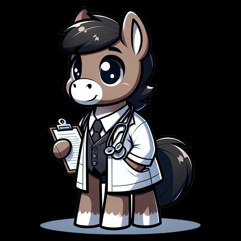 Médecin de cheval mignon
