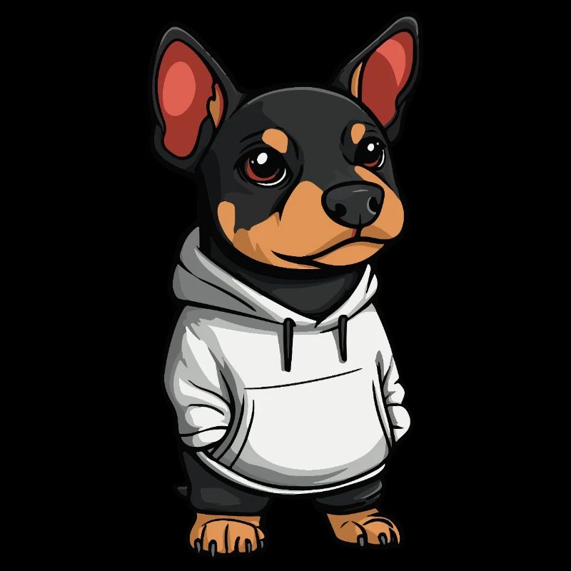Doberman Hund Lustig