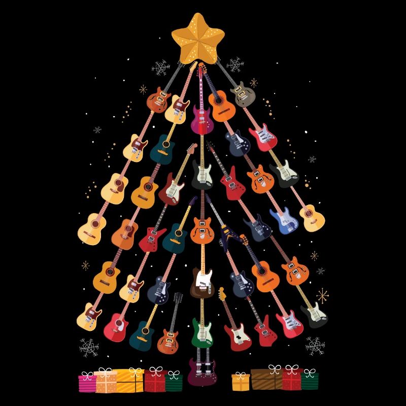 Guitars Christmas Christmas Tree Guitarist