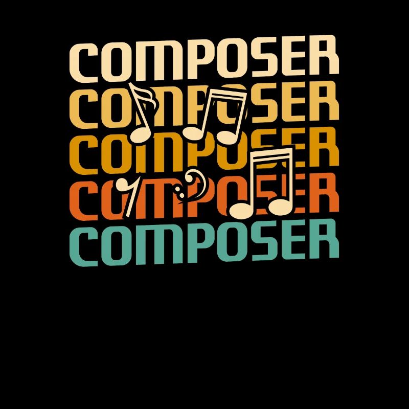 Retro Vintage Classic Composer Music Composing