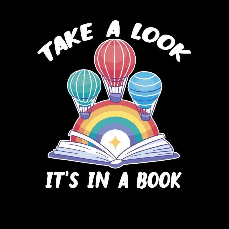 Take A Look It's A Book Retro Rainbow Reading
