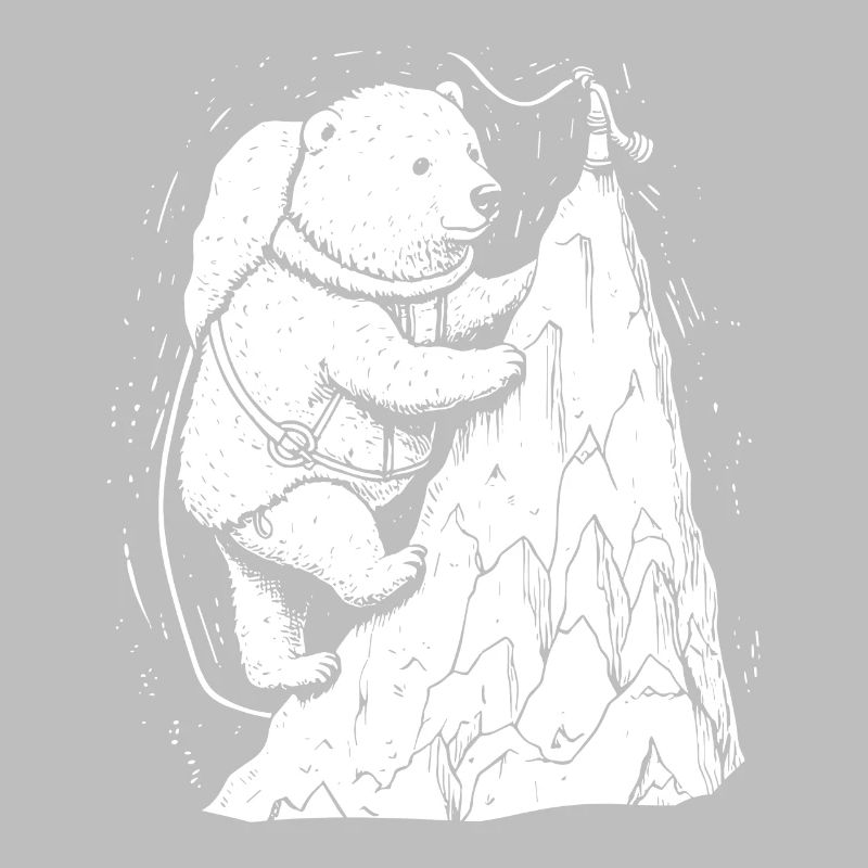 Süßer Eisbär Bär süß Bergsteigen Klettern Geschenk