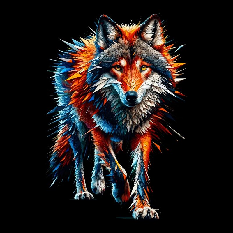 Polygon Art Red Wolf Lover Wolves