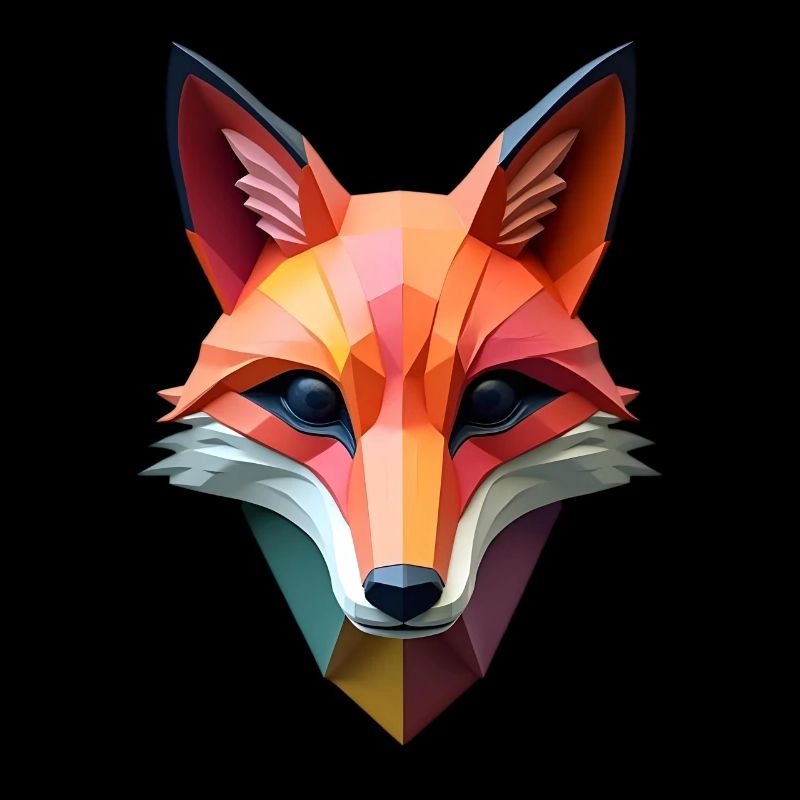 Fox Polygon Foxes Animal Motif Art Fox