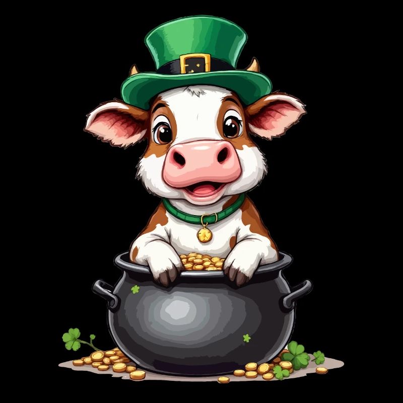 Cow St. Patrick's Day Outfit Cows