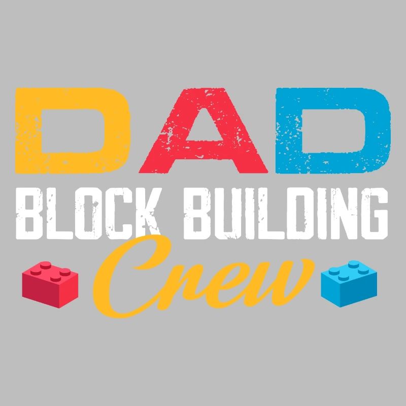 Équipe de construction de blocs de papa