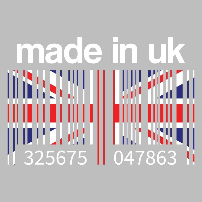 Angleterre Royaume-Uni Drapeau Code à barres Fabriqué au Royaume-Uni