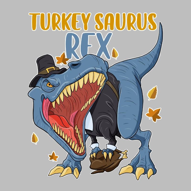 Turkey Saurus Rex I TRex Pilgrim Hat I Dinosaur