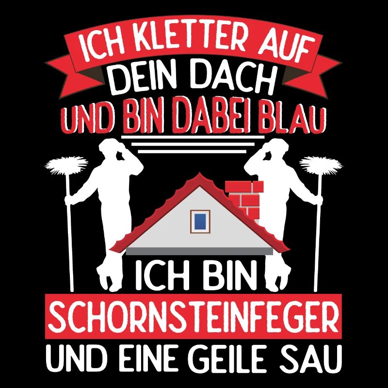 Schornsteinfeger Kletter auf dein Dach