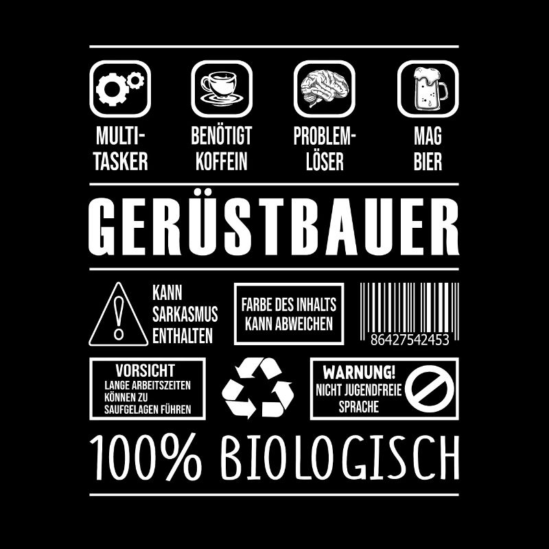 Gerüstbauer Beruf Spruch lustig Gerüstbau