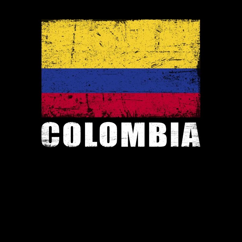 Drapeau de la Colombie Grunge Drapeau de la Colombie