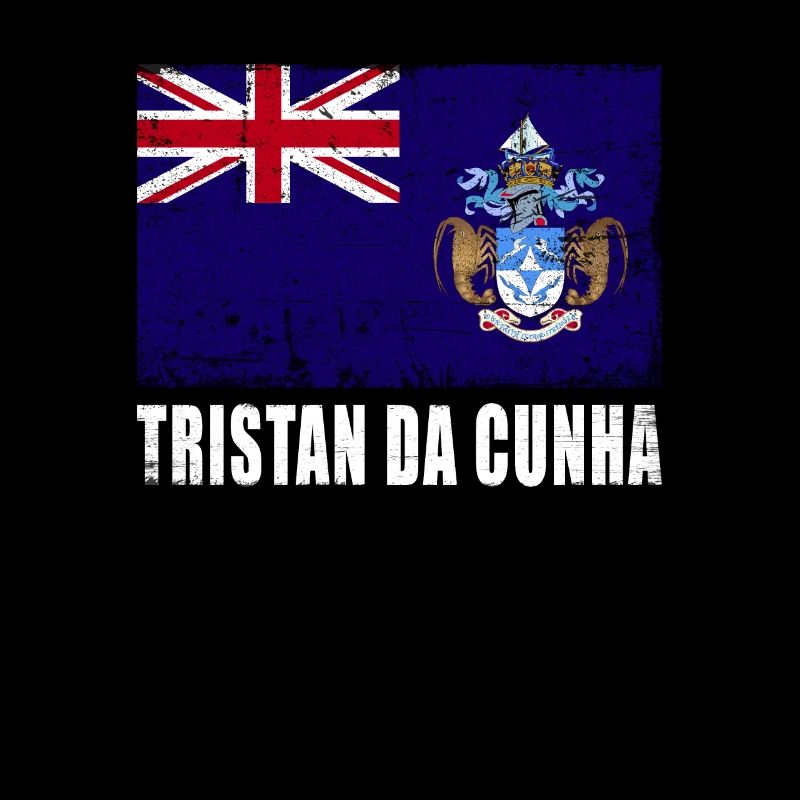 Tristan Da Cunha Drapeau Grunge