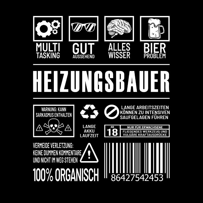 Heizungsbauer Lustiger Beruf Spruch Klempner