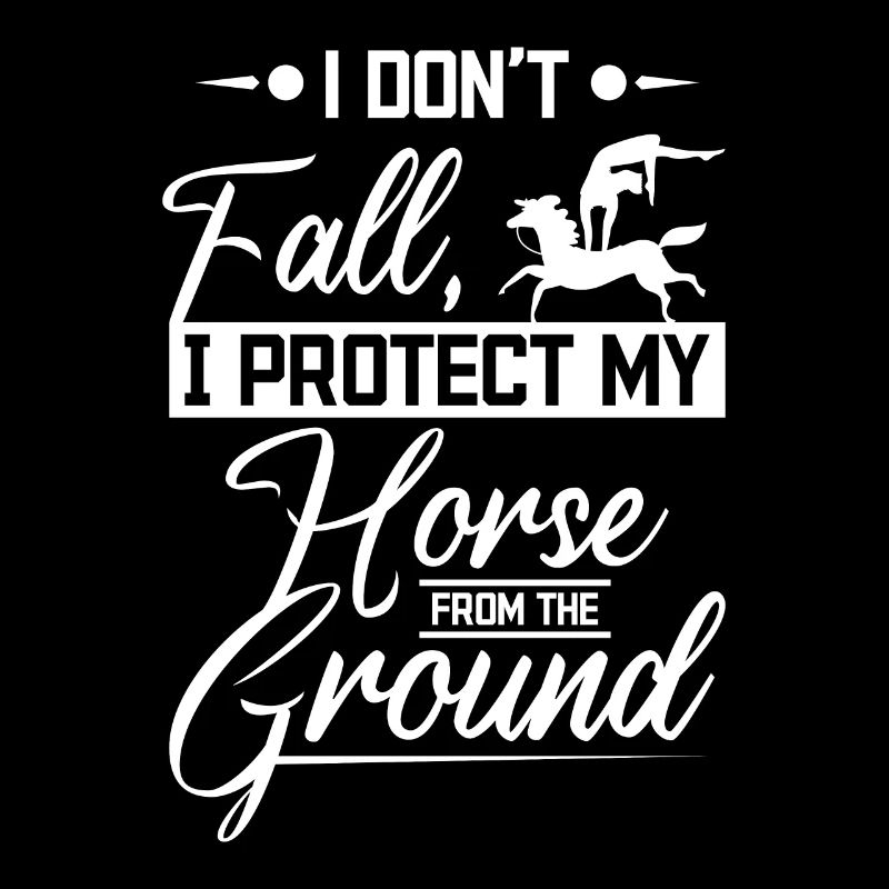 Je ne tombe pas, je protège mon cheval du sol