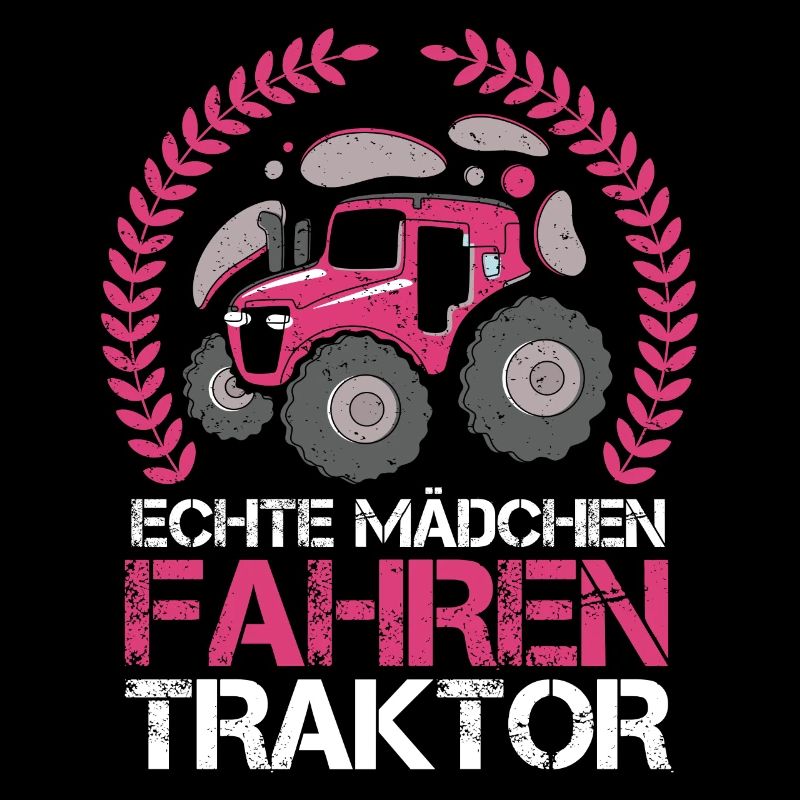 Echte Mädchen Fahren Traktor Bauernfrau Bäuerin