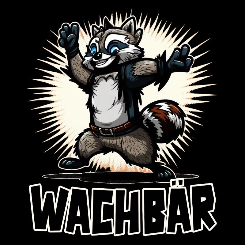 Wachbär Waschbär Motiv Köstüm Bild Mode Rave