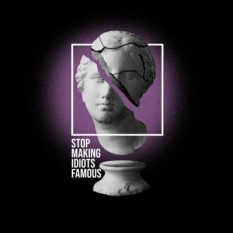 Vaporwave Stop making idiots famous - Stupid Peopl