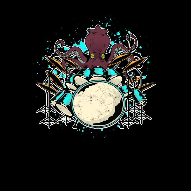 Schlagzeug Percussionniste Batteur Octopus