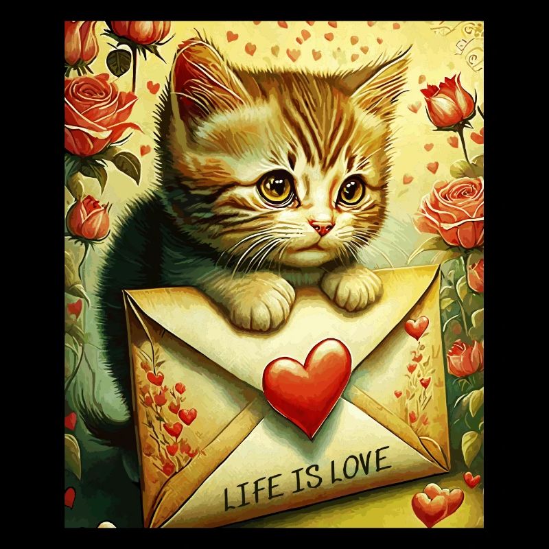 LETTRE DE CHAT DE LA SAINT-VALENTIN LA VIE C’EST L’AMOUR