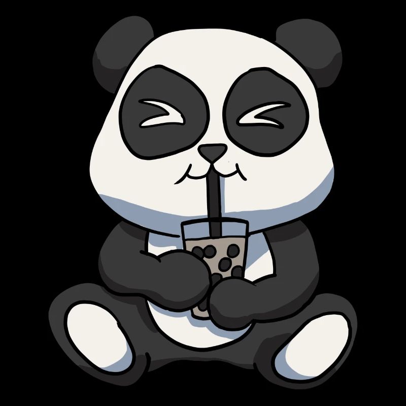 Anime Kawaii Bubble Tea Boire Panda Bear Main D