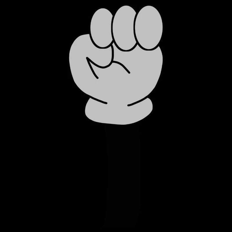 Erhöhte Faust Symbol
